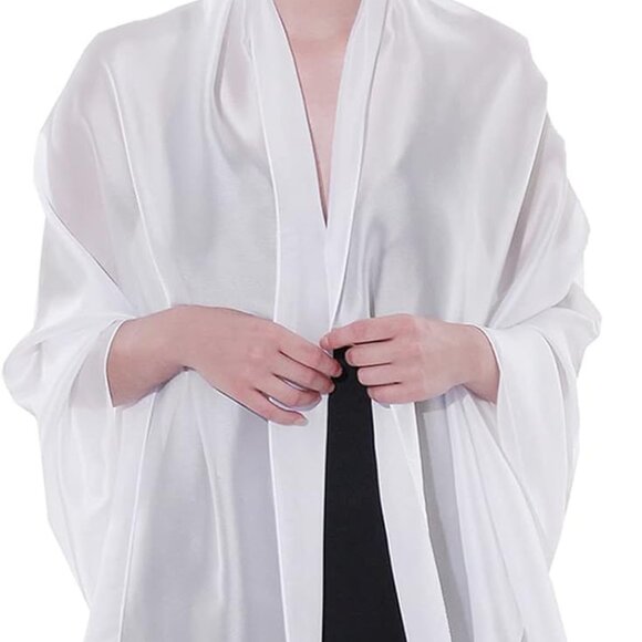 Elegant White Women's Scarf - Picture 3 of 8